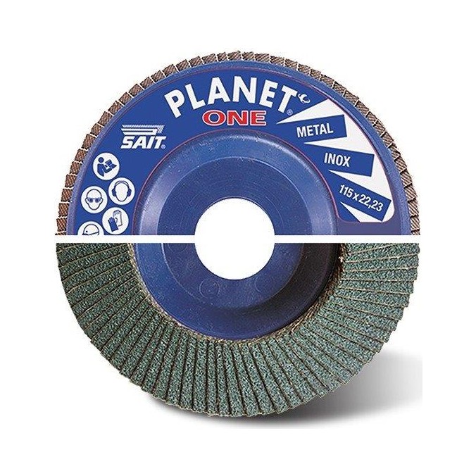 SAIT PLANET ONE Semi-Flexible Flap Discs For Stainless – ديسكات مضلع Stainless