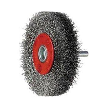SAIT Metal & Inox Wheel Brush With Shank – فراشي دولاب باكس - شريط مجعد للحديد والستانلس
