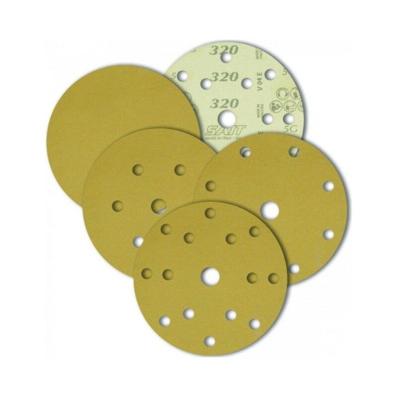 SAIT Yellow Auto Velcro Discs 150mm W/15 Holes – ورق صاروخ شليخ شلخ 15 سنتم مبخوش للسيارات