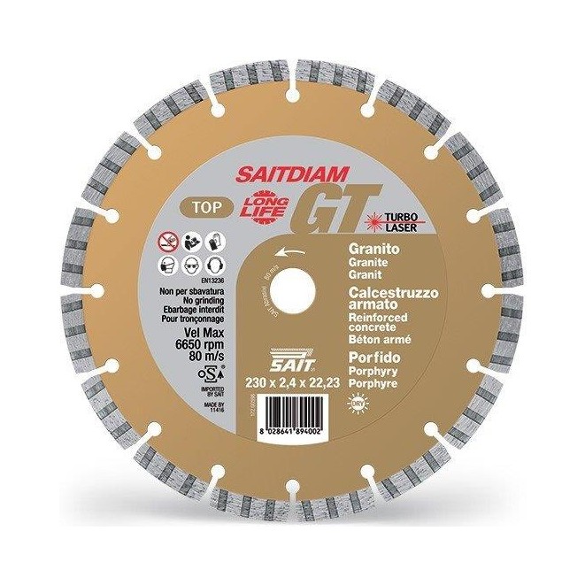 SAIT Turbo Laser Prof. Granite Disc Fast Cut, Long Life – ديسك إلماس للغرانيت