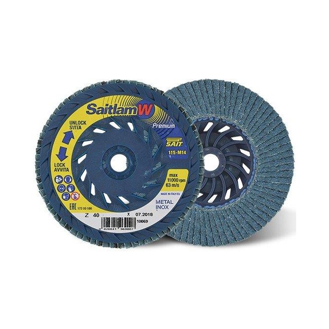 SAIT Saitlam Wind Technology Flap Discs For Stainless – ديسكات مضلع هوائي Stainless