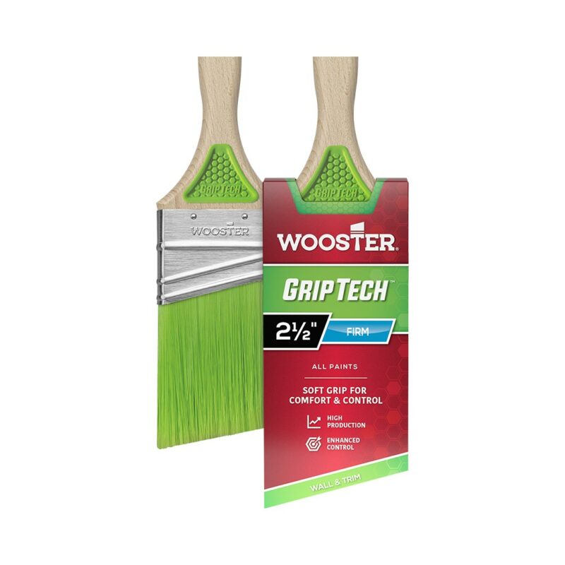 Grip Tech Green Angle Paint Brush – Wooster – فرشاة زاوية خضراء غريب تيك